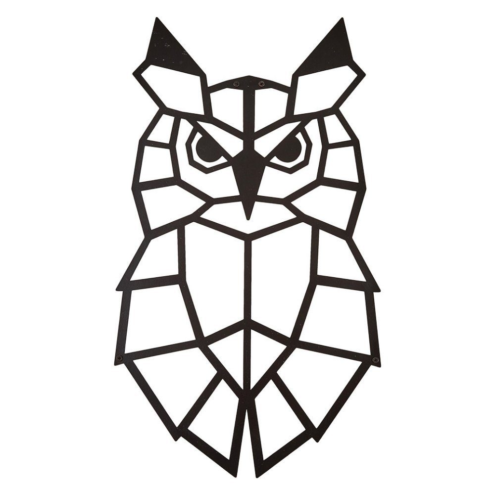 Hansmeier Wanddekoobjekt Wanddeko aus Metall, Wasserfest, Für Außen & Innen, Motiv Eule