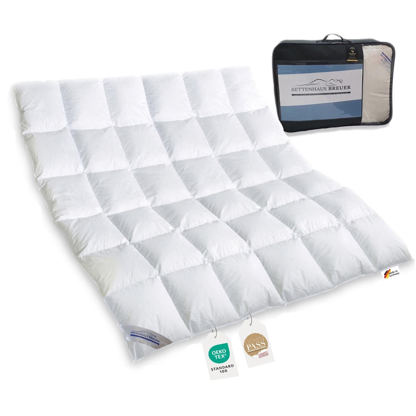 Daunenbettdecke Daunenbett 100% neue premium Daunendecke 200x200 Daunenpass 1190g