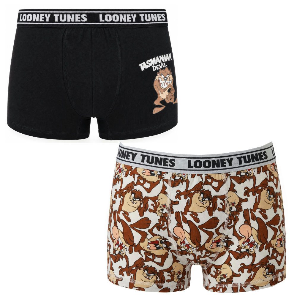 LOONEY TUNES Boxershorts Looney Tunes TAZ Herren Boxershorts Unterhose 2er Pack (2-St) Gr. S bis XXL