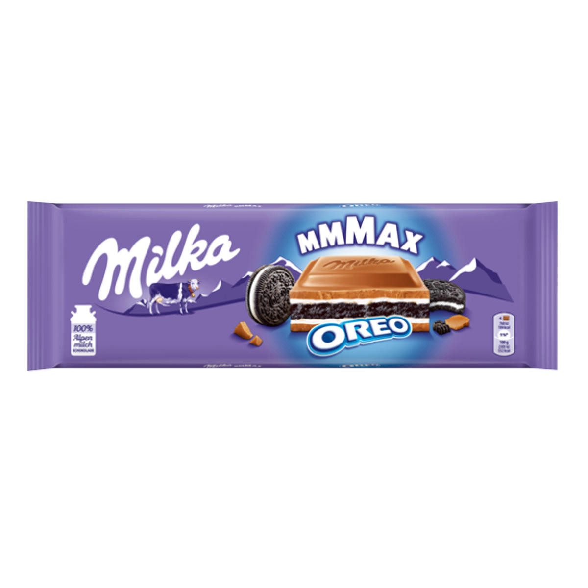 MILKA Schokolade, Milka Mmmax OREO Alpenmilch Milchcreme und Oreo Keks XXL Tafel 300g