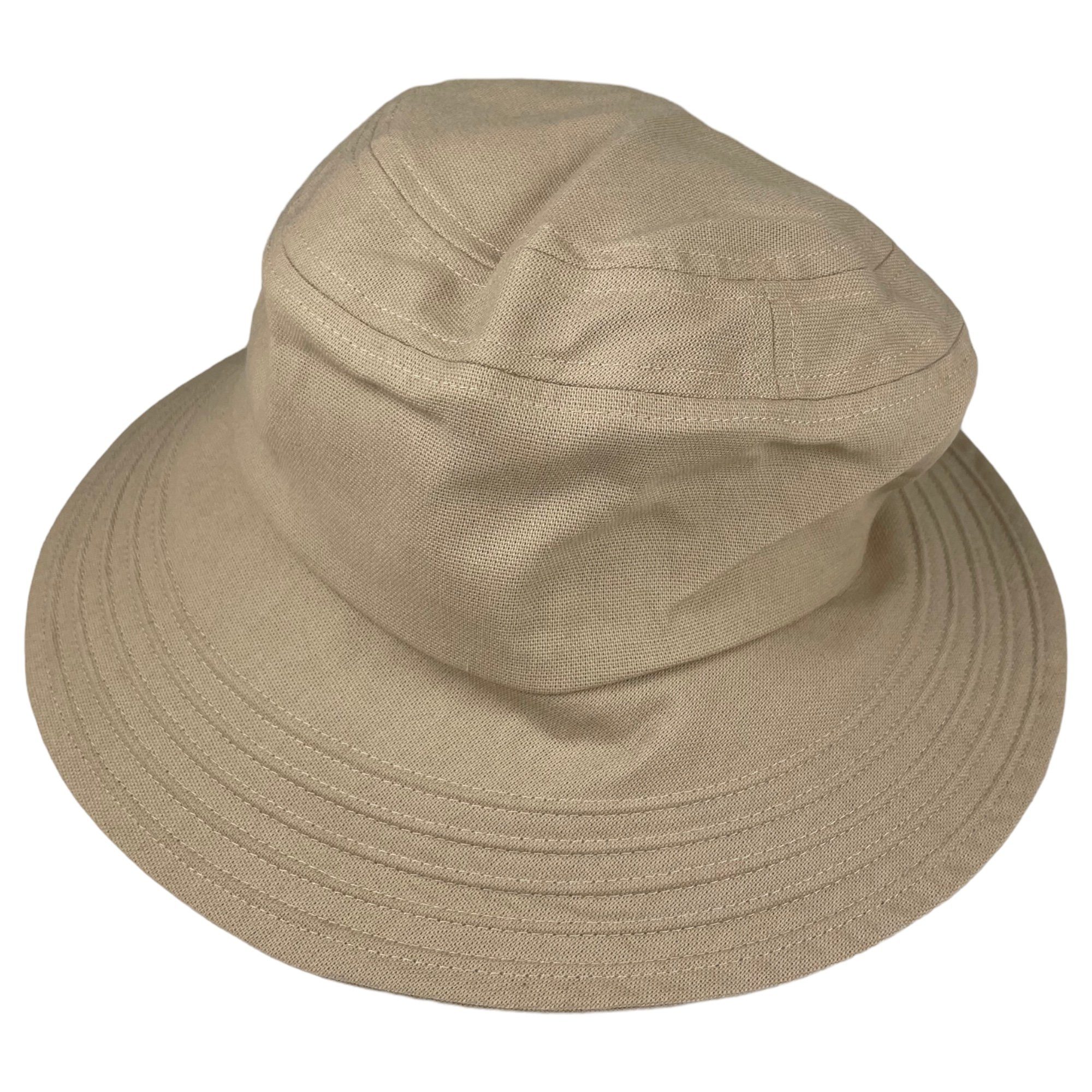 Taschen4life Sonnenhut Leinen Hut Größenverstellbar, unisex, Fischerhut