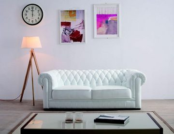 JVmoebel Sofa Weiße Chesterfield Sofagarnitur Klassiche Wonzimmer Couch Set, Made in Europe