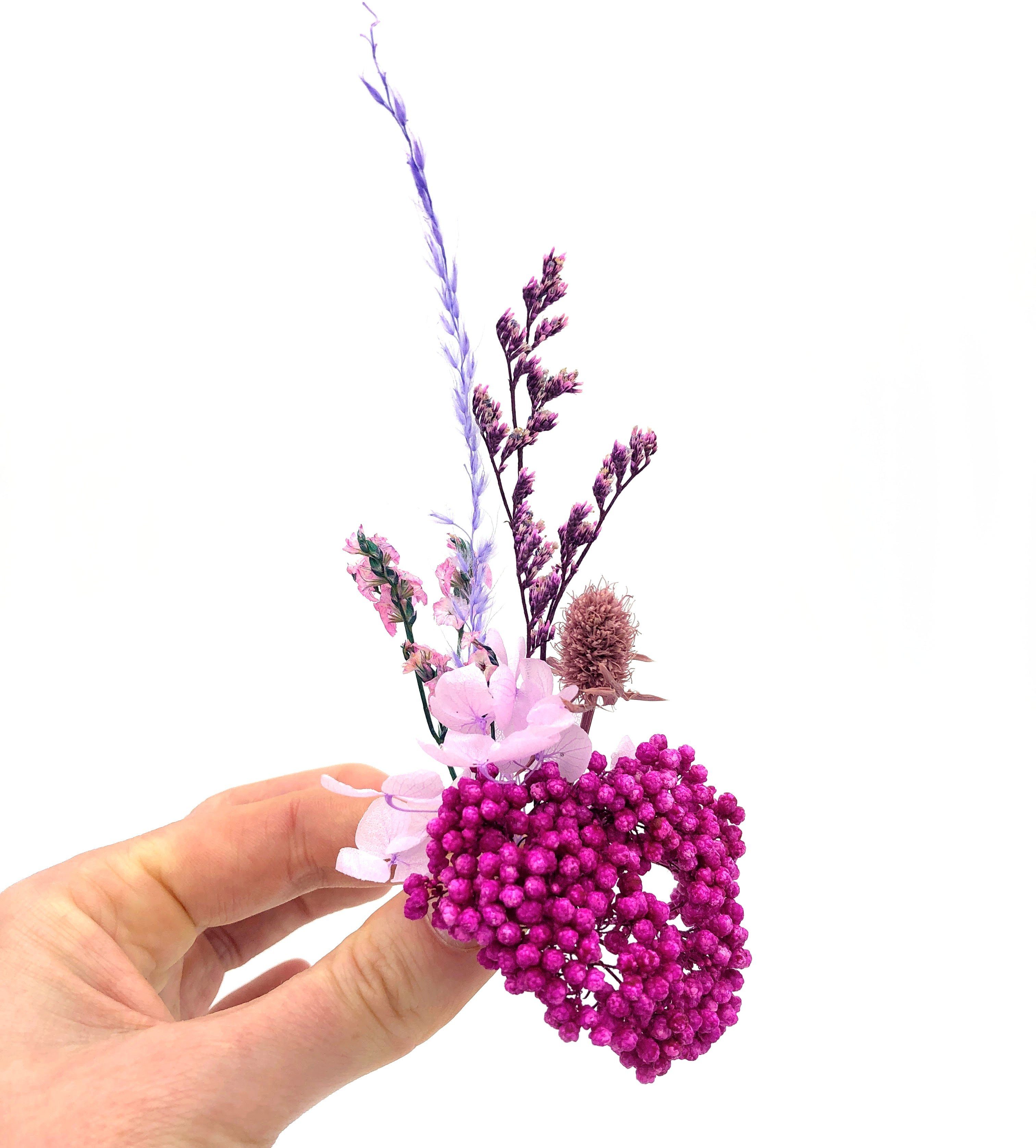 Trockenblume Farblich sortierte getrockneten - Blumen mit Box Gelb/Grün, Kunstharz.Art