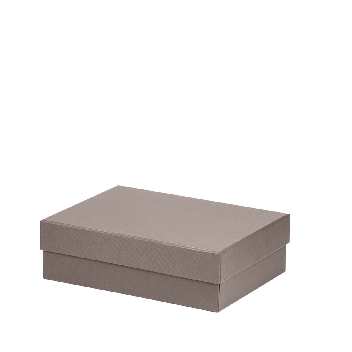 Rössler Geschenkbox RÖSSLER Kartonage Boxline taupe 20x26x8cm