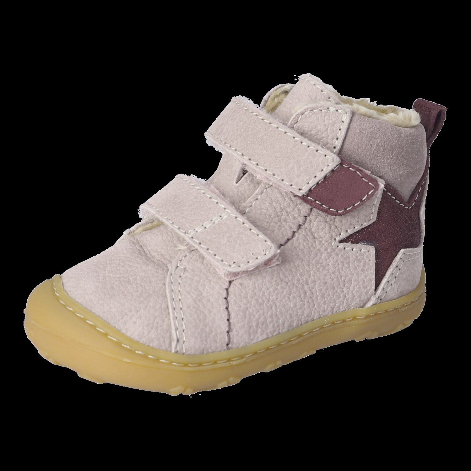 PEPINO by RICOSTA GENO, WMS: mittel Lauflernschuh Babyschuh mit Kontrastnähten, Größenschablone zum Download