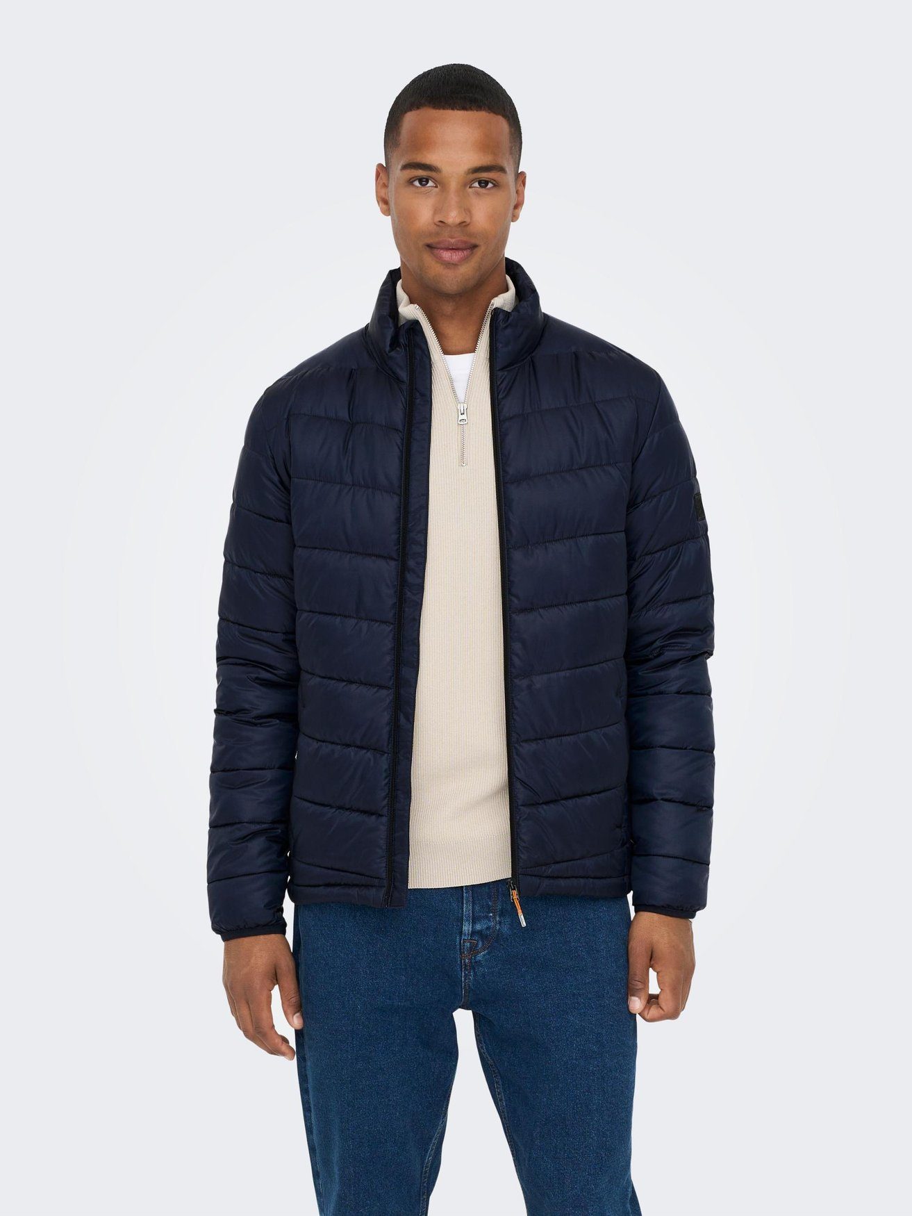 ONLY & SONS Blouson Legere Einfarbig Dünn Gefütterte ONSCARVEN QUILTED PUFFER OTW NOOS