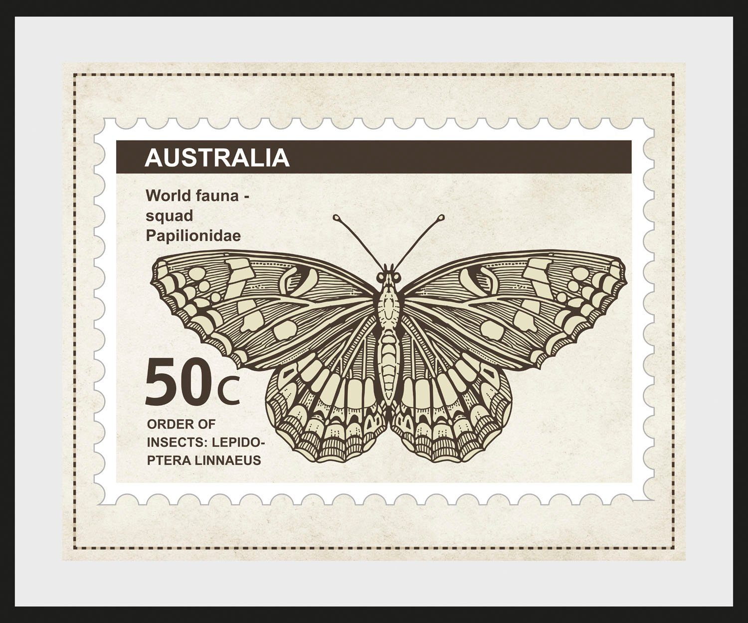 50c, queence St) Schmetterlinge (1 Bild
