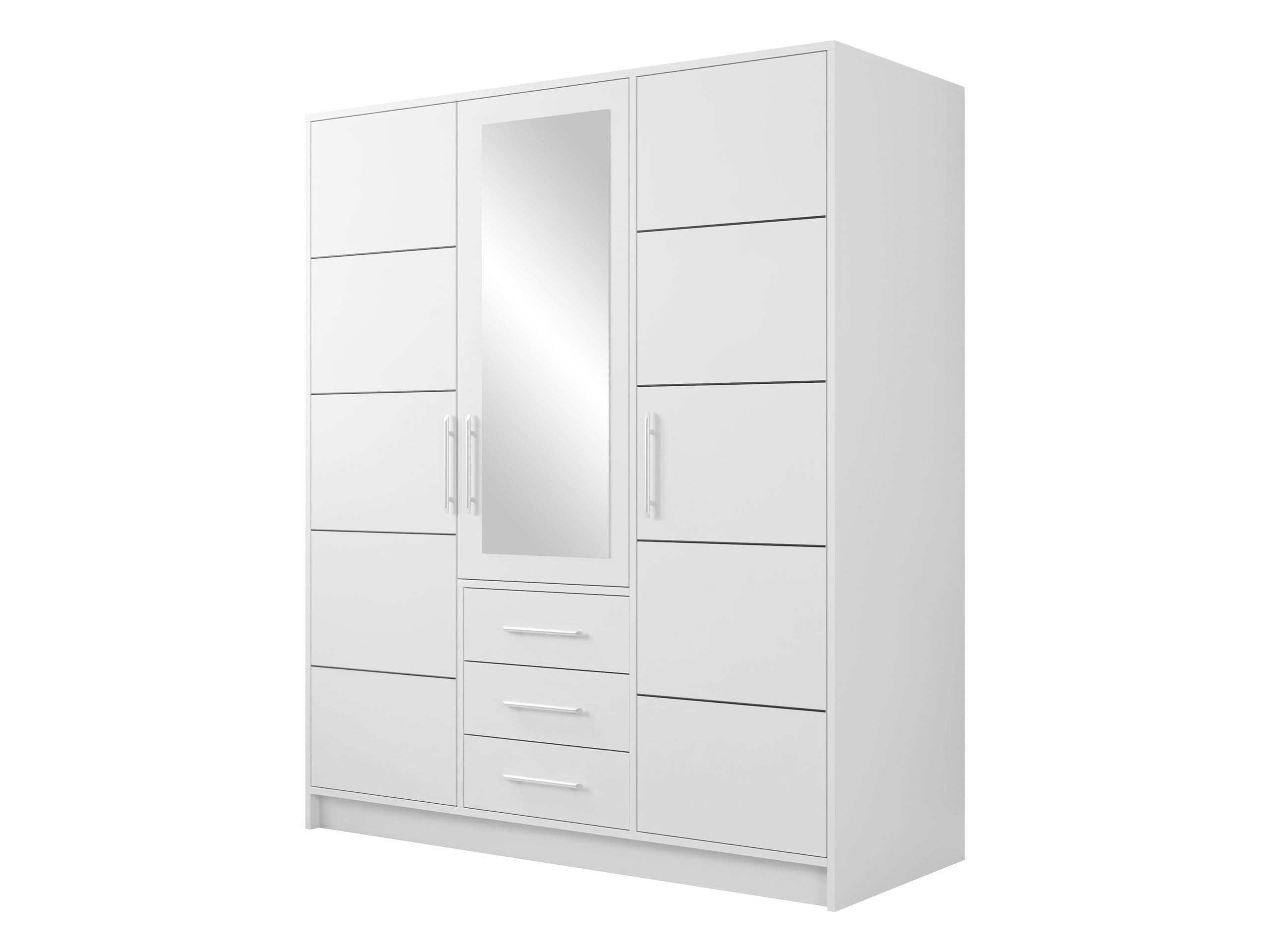 MIRJAN24 Kleiderschrank Bali D3 (mit Drehtüren, Spiegel und Schubladen) Schrankaufsatz als Option