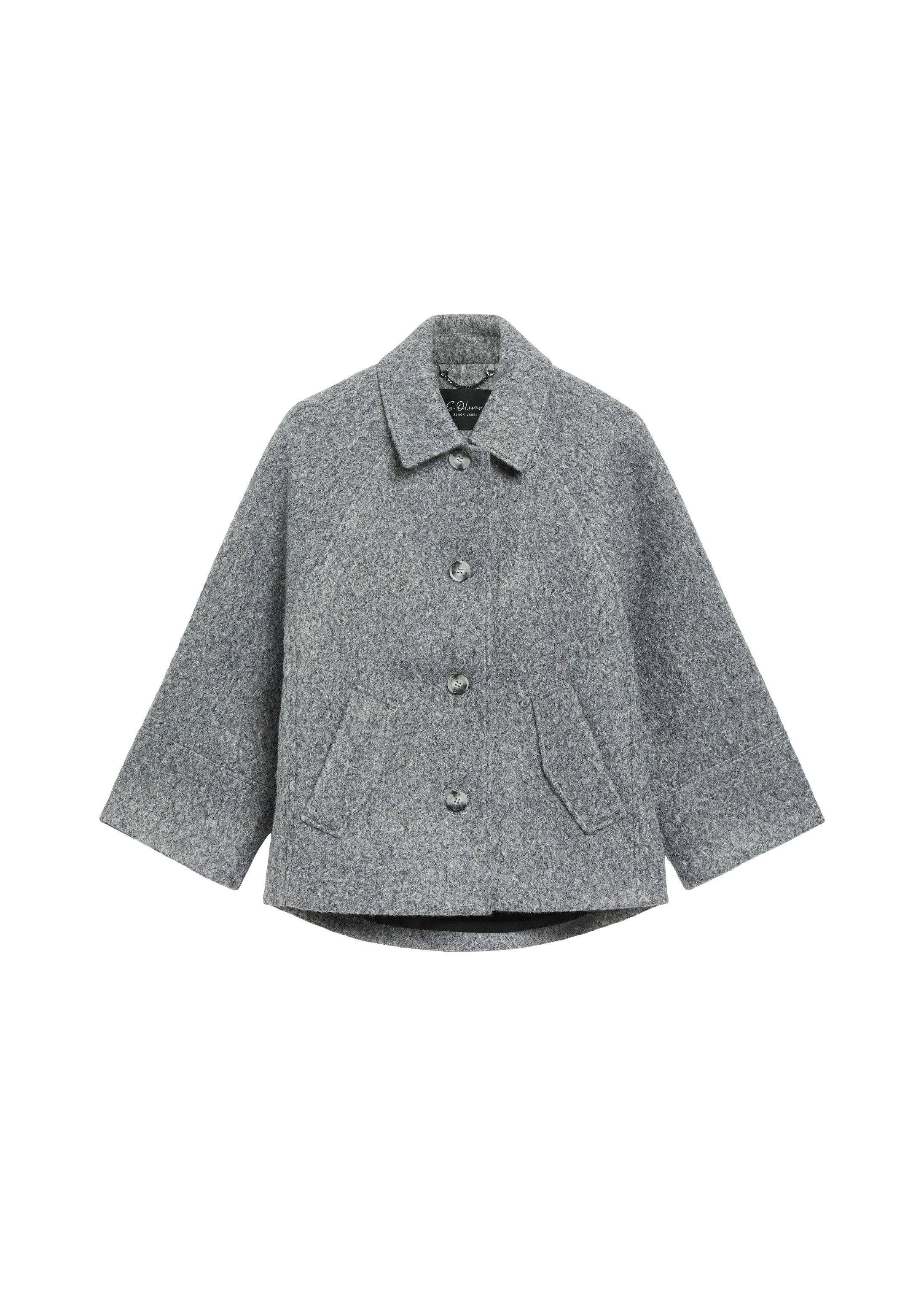 s.Oliver Funktionsjacke Outdoor-Jacke Melierte Jacke in Wolloptik