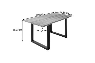 Junado® Baumkantentisch Gregor, Wildbuche Massivholz 26mm natürliche Baumkante