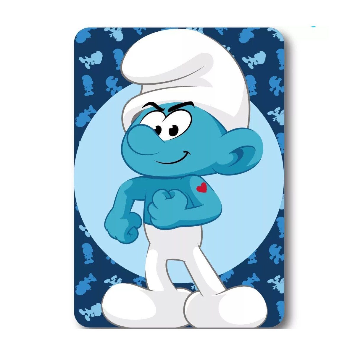 Wohndecke Die Schlümpfe Hefty Smurf Polardecke 100x140cm, Wisam, Geschenkidee für Mädchen und Jungen