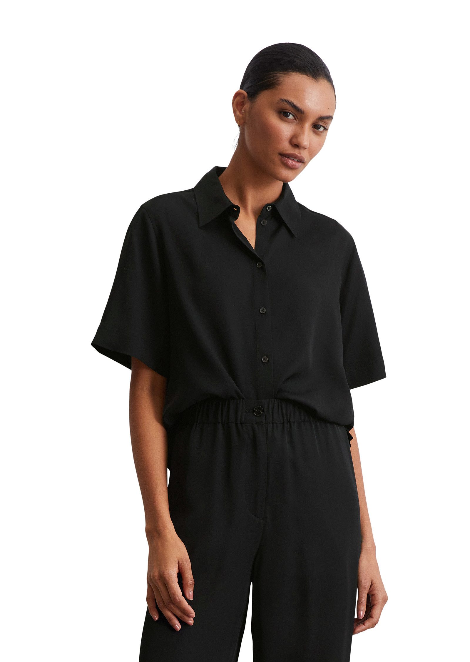 Marc O'Polo Kurzarmbluse aus Viskose-Twill günstig online kaufen