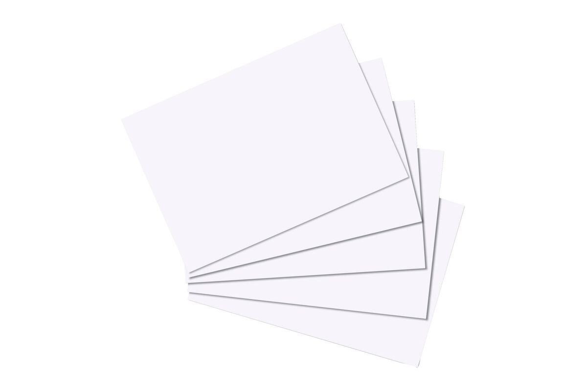 Herlitz Karteikarten Herlitz Karteikarte A5 blanko weiß hf 100er Packung