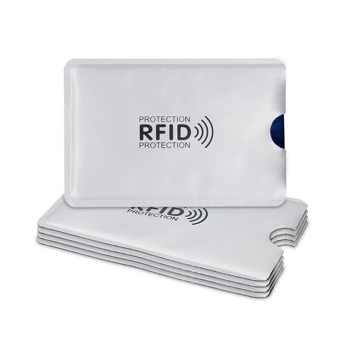 kwmobile Kartenetui 5x Kreditkarten Karten Hülle mit RFID Blocker,  Kreditkarte EC-Karte Krankenkarte Kartenschutzhülle