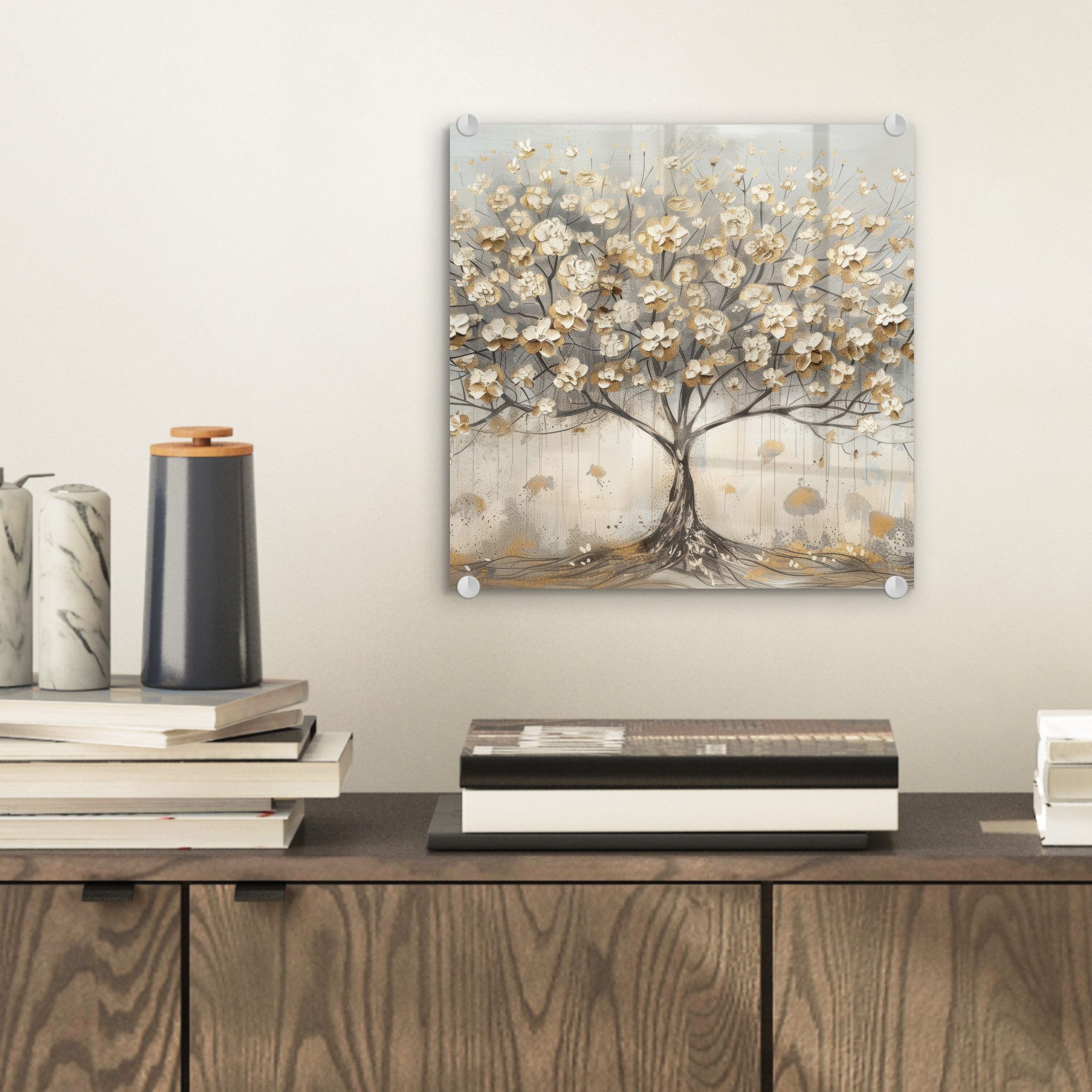 MuchoWow Acrylglasbild Baum - Beige - günstig online kaufen