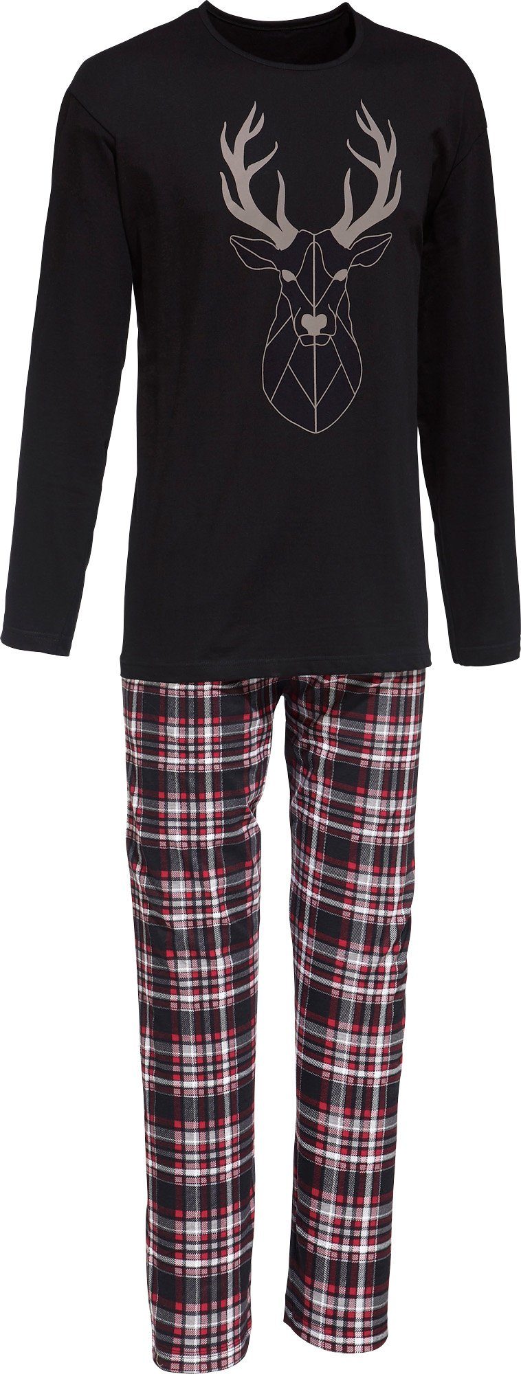 Erwin Müller Herren-Shorty, Schlafanzug, Pyjama, Zweiteiler Single-Jersey Grau/weiß Größe 48 - Bequeme, Herrlich Weiche Qualität, 100% Baumwolle