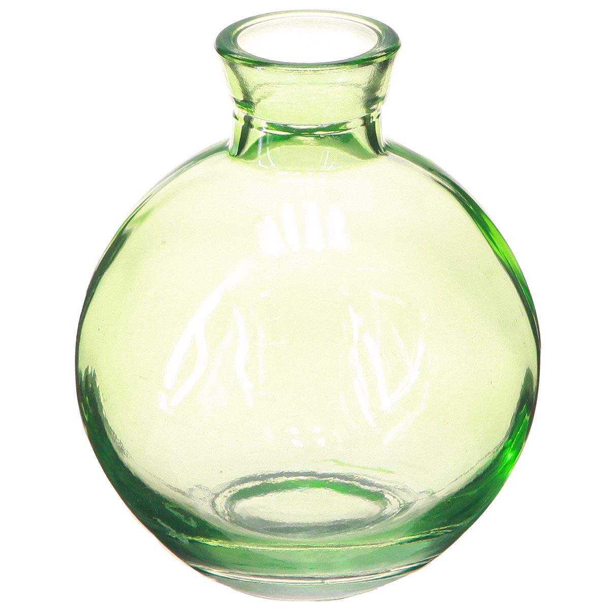 Viana Tischvase Kleine bauchige Glasvasen Grün Vintage Ø7,5cm H9cm 6er Set Deko, 6 St