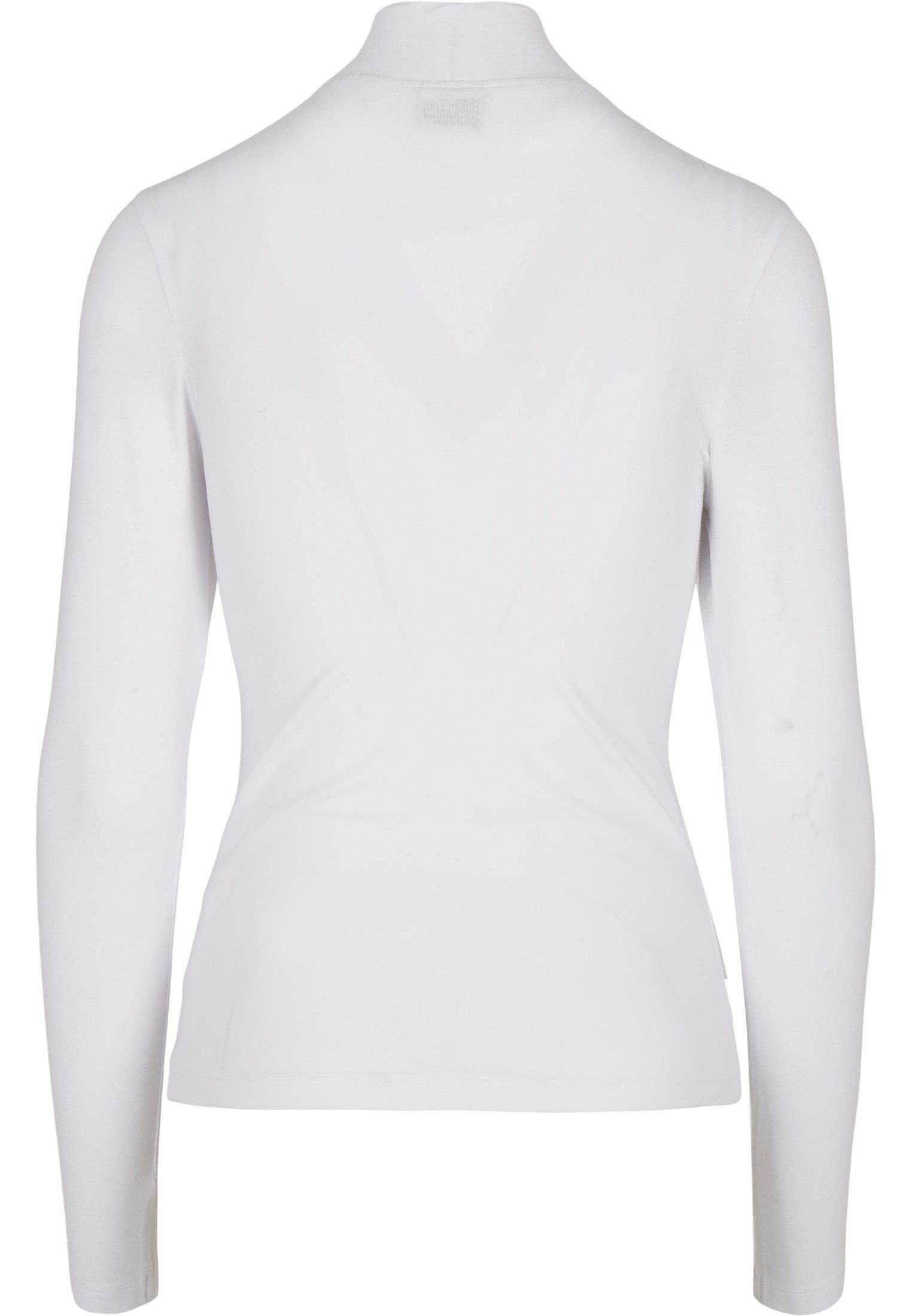 URBAN CLASSICS Langarmshirt Damen Ladies (1-tlg) Turtleneck Cut-Out Longsleeve white