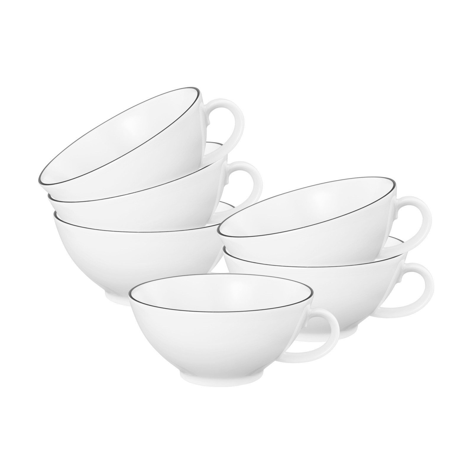 Tasse Lido Black Line Teetassen 140 ml 6er Set