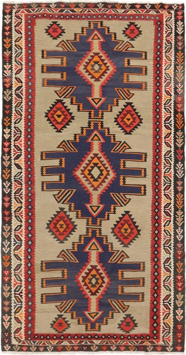 Orientteppich Kelim Fars Azerbaijan Antik 153x298 Handgewebter Orientteppich, Nain Trading, rechteckig, Höhe: 4 mm