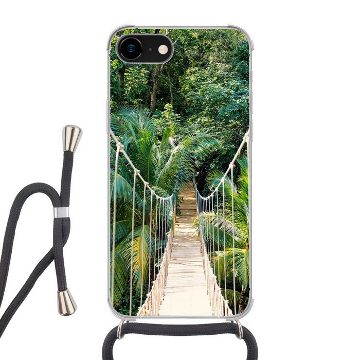 MuchoWow Handyhülle Dschungel - Palme - Brücke - Natur - Pflanzen Handyhülle Telefonhülle Apple iPhone 8