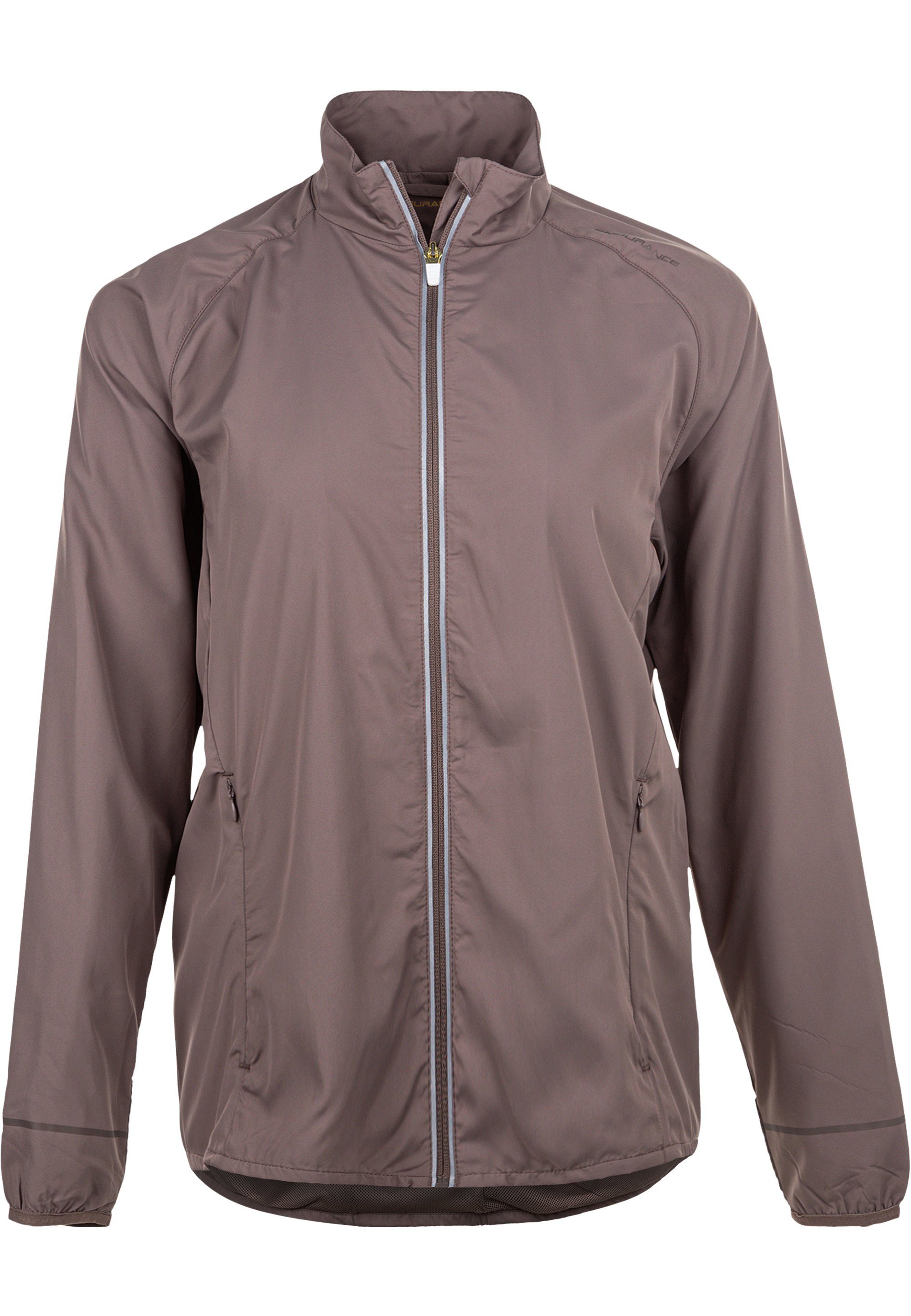 ENDURANCE Laufjacke Shela hoher braun-beige Atmungsaktivität mit