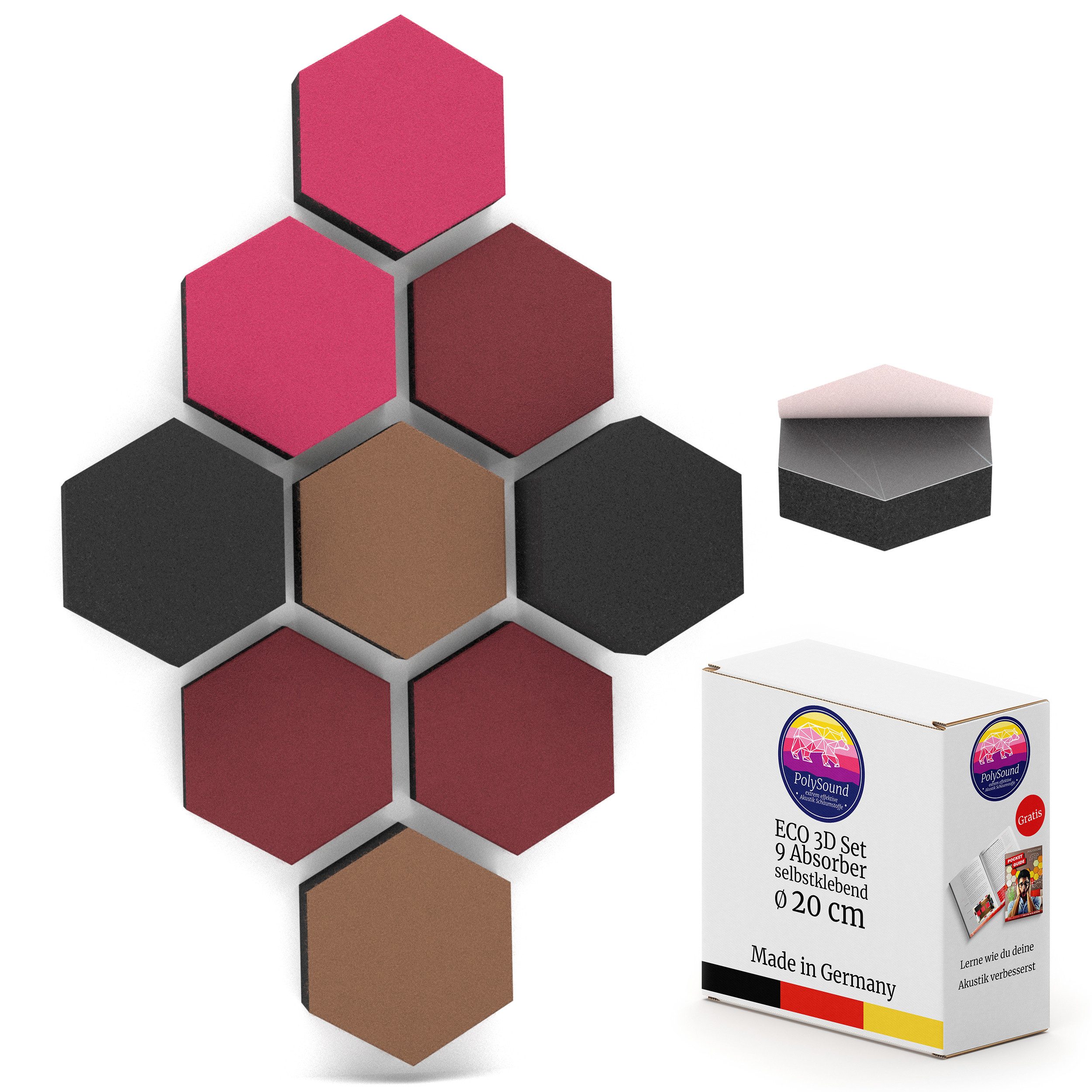 PolySound Dekorpaneele PolySound® ECO Akustikpaneele selbstklebend - Extra schalldämmend