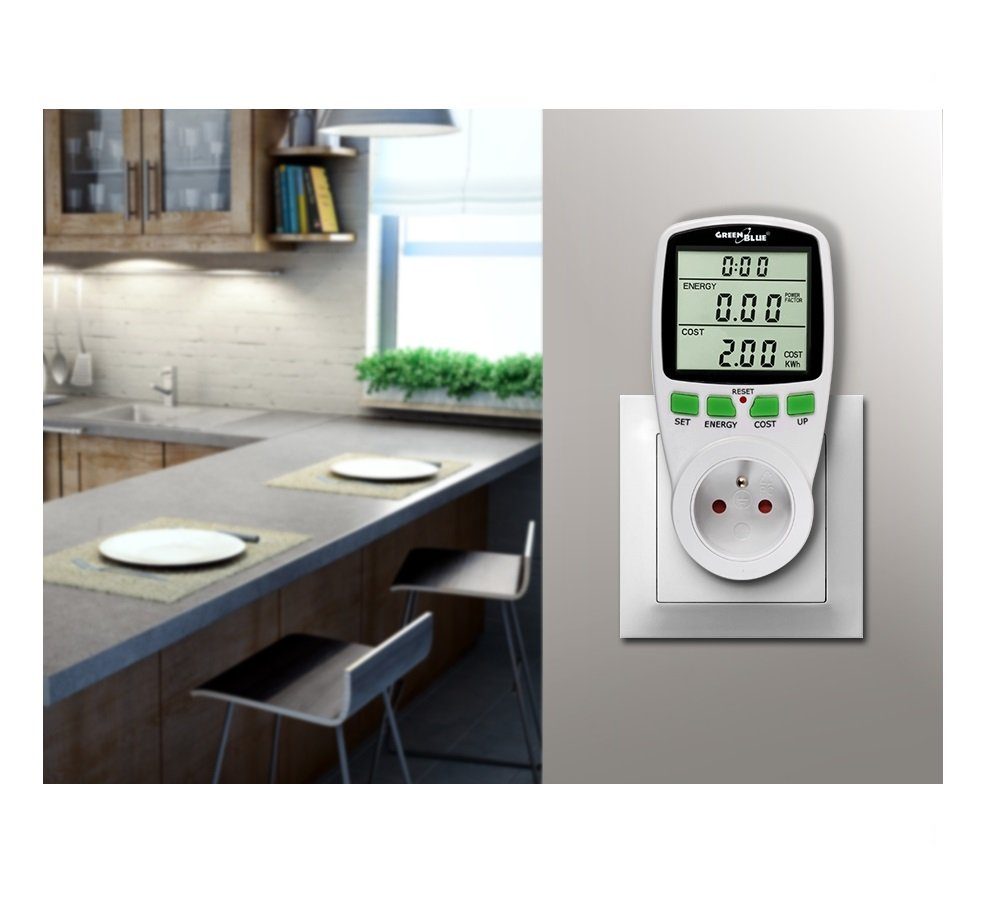 - GreenBlue Stromzähler Messgerät Energieverbrauch GB202, Stromverbrauchszähler Wattmeter