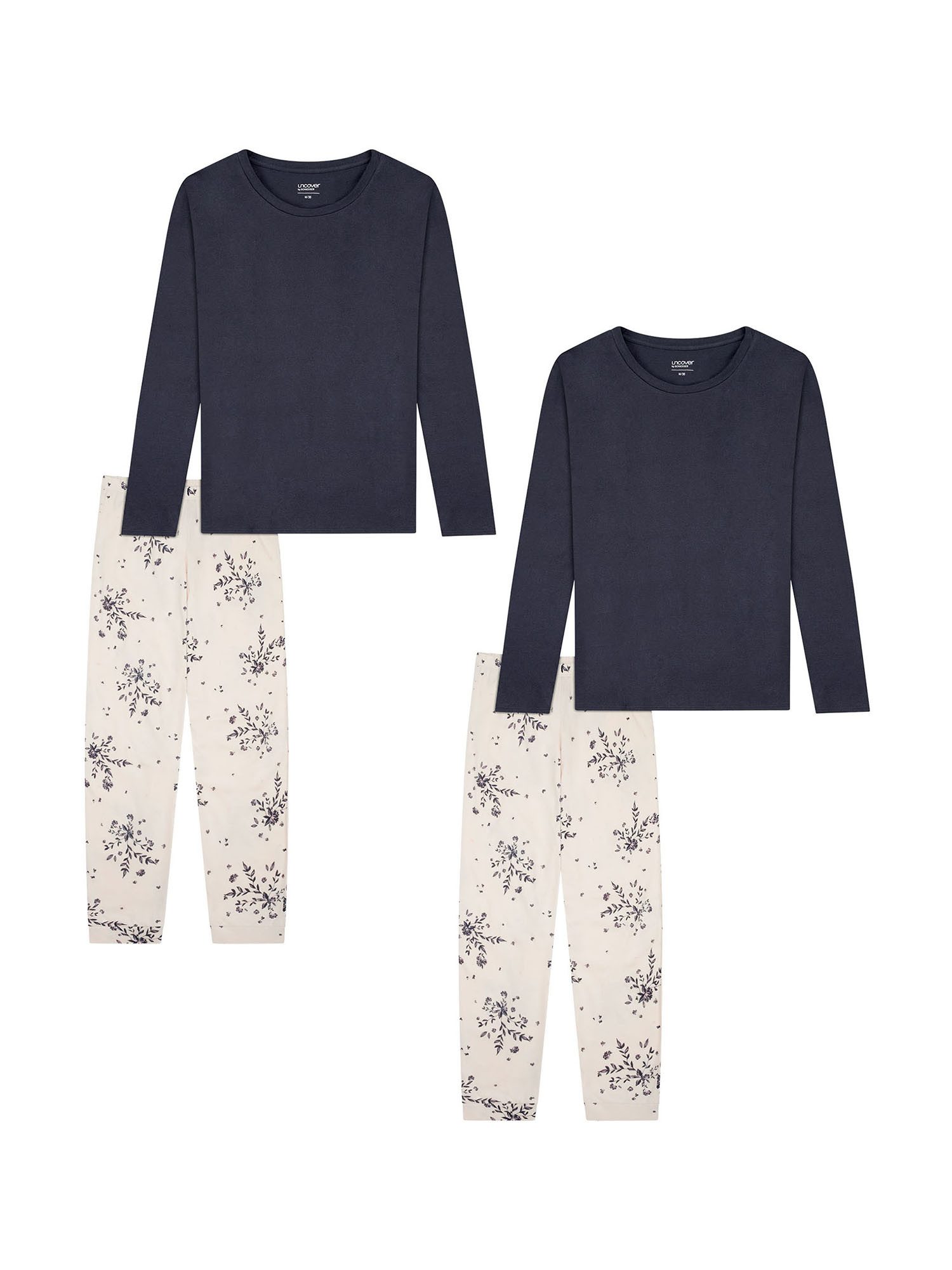 uncover by SCHIESSER Schlafanzug Nightwear (2 tlg) Pyjama, Pyjama Set, Schlafanzug Set