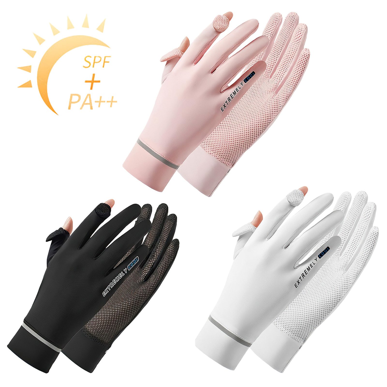 Fahrradhandschuhe Damen Sommerhandschuhe, UPF 50+,Touchscreen für Auto & Sport,UV-Schutz