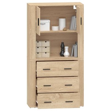 furnicato Sideboard Highboard Sonoma-Eiche Holzwerkstoff