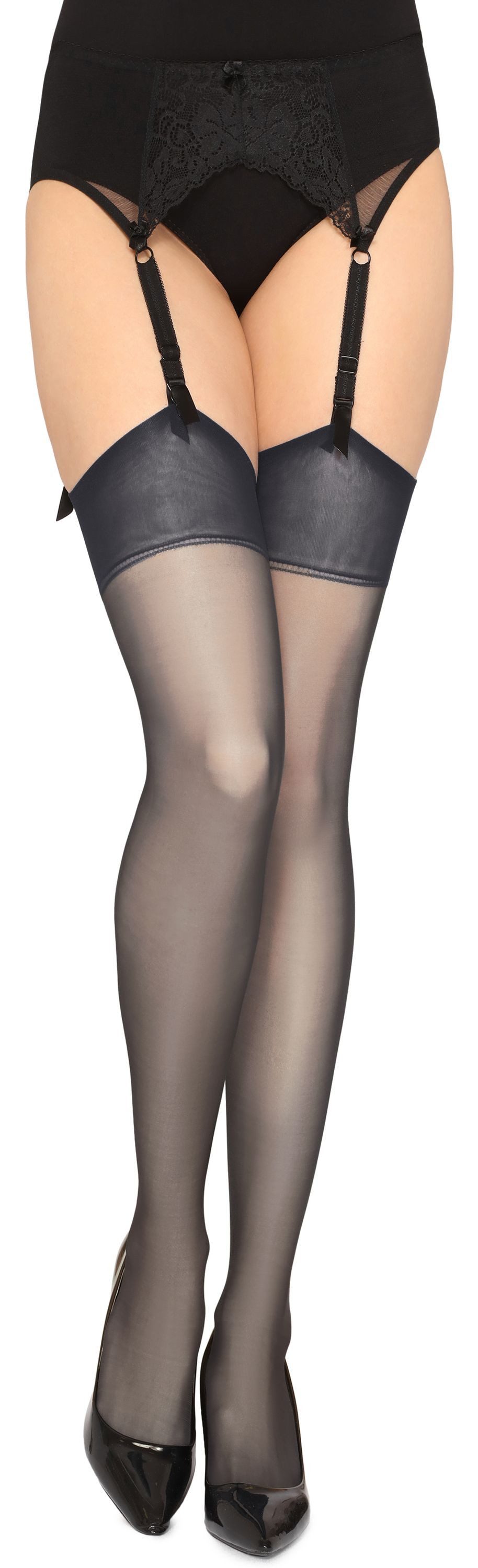 Merry Style Strapsstrümpfe Damen transparent MS 226 15 DEN