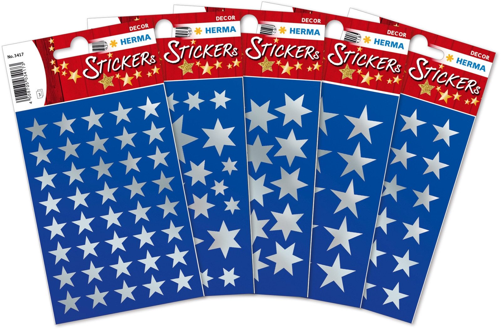 HERMA Ярлики Sticker-Set Weihnhachtssterne silber