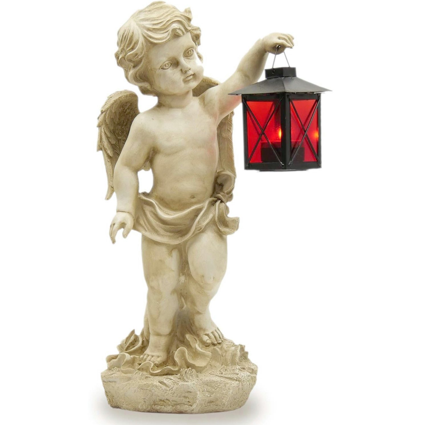 INtrenDU Engelfigur Grabengel mit Laterne 38cm Grablicht Grab-Schmuck günstig online kaufen