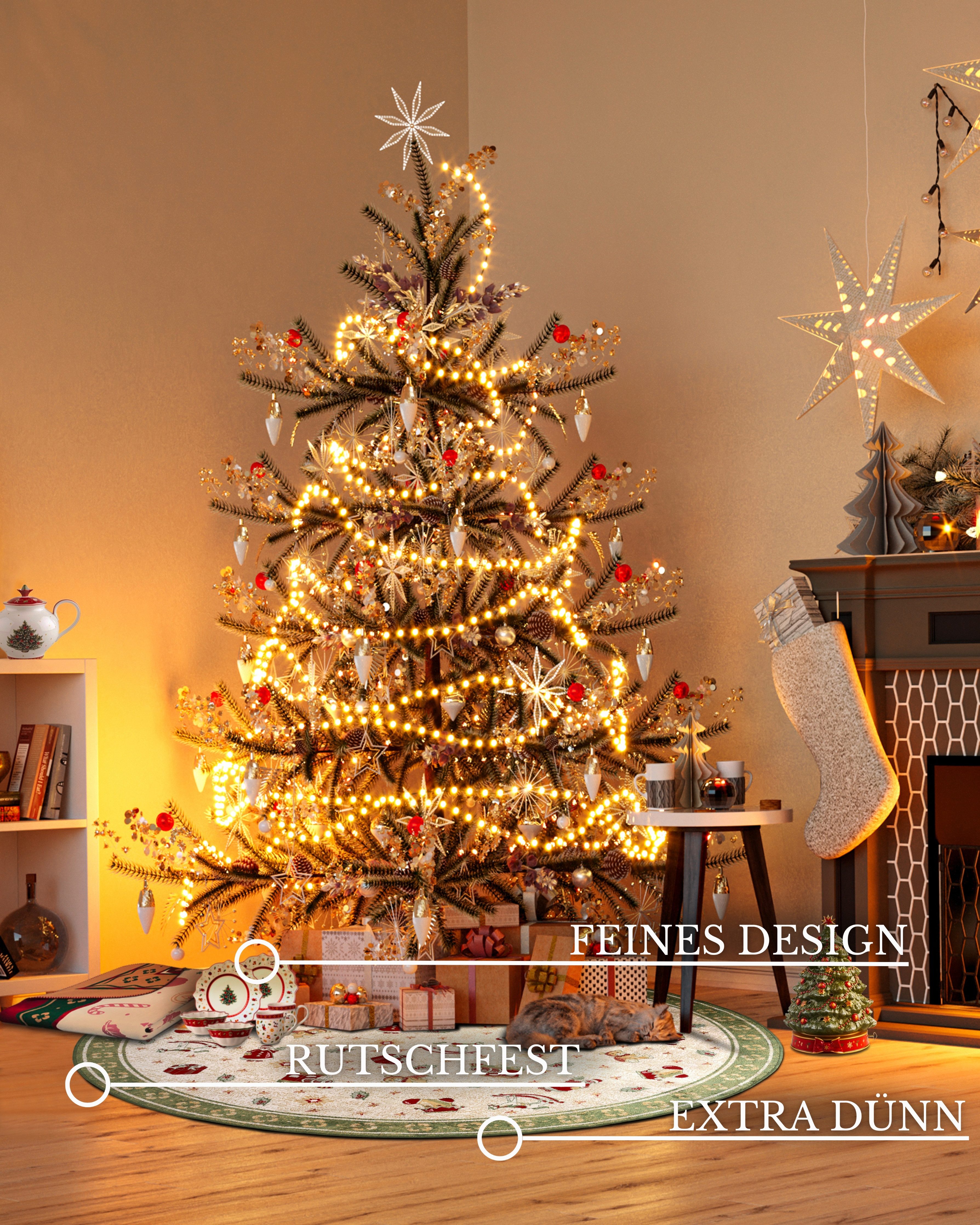 Villeroy & Boch Teppich Nostalgic Shine Toy's Delight, eckig, rund und Läufer, rechteckig, Höhe: 6 mm, Weihnachten, Wohnzimmer, Flur, Geschenk, Toys Delight, De – Bild 5 von 5