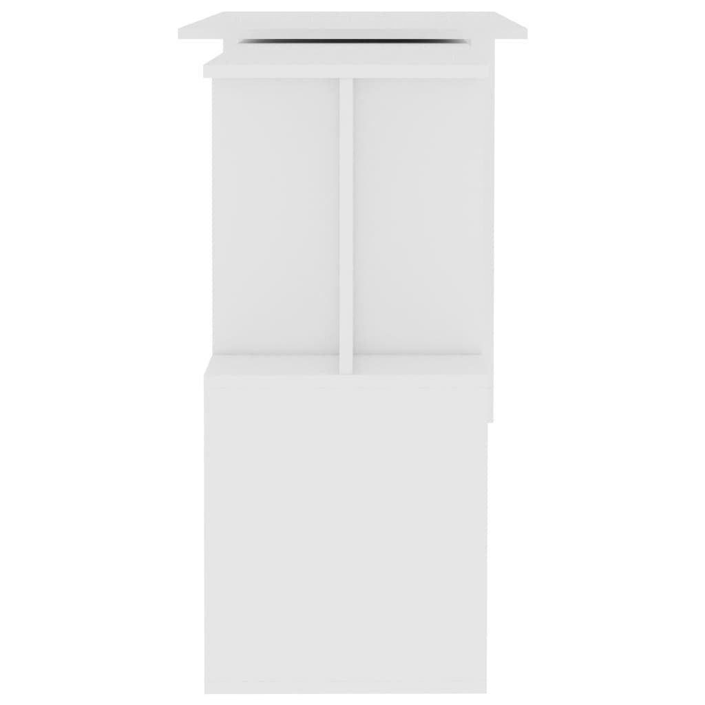 furnicato Holzwerkstoff Weiß Eckschreibtisch cm Schreibtisch 200x50x76