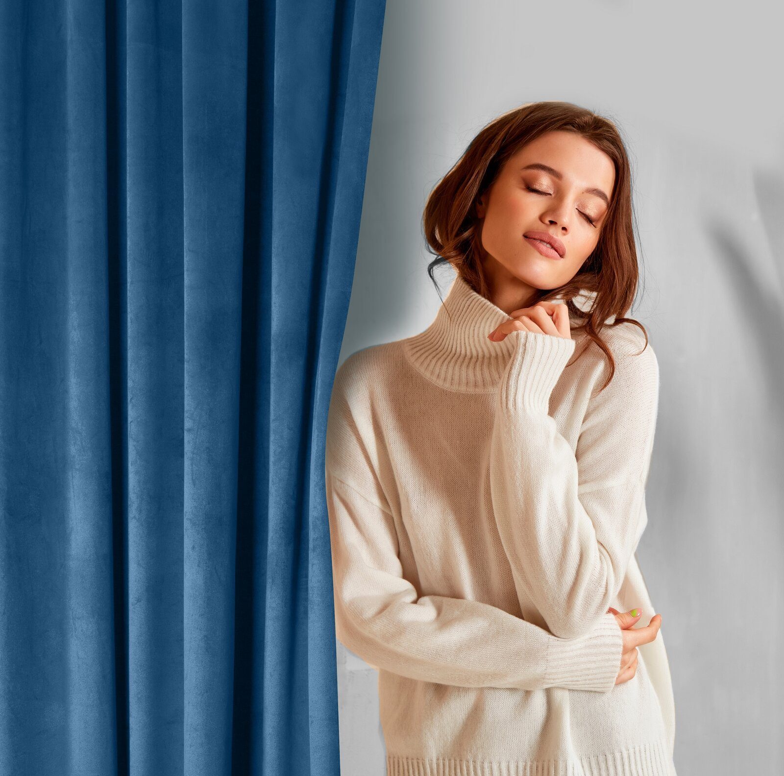 Design91 Vorhang Samtvorhänge 140x250 cm (1 St), Ösen, blickdicht, Samt, Wo günstig online kaufen