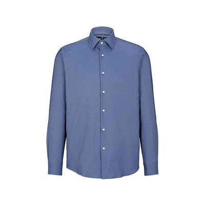 BOSS Langarmhemd dunkel-blau (1-tlg)