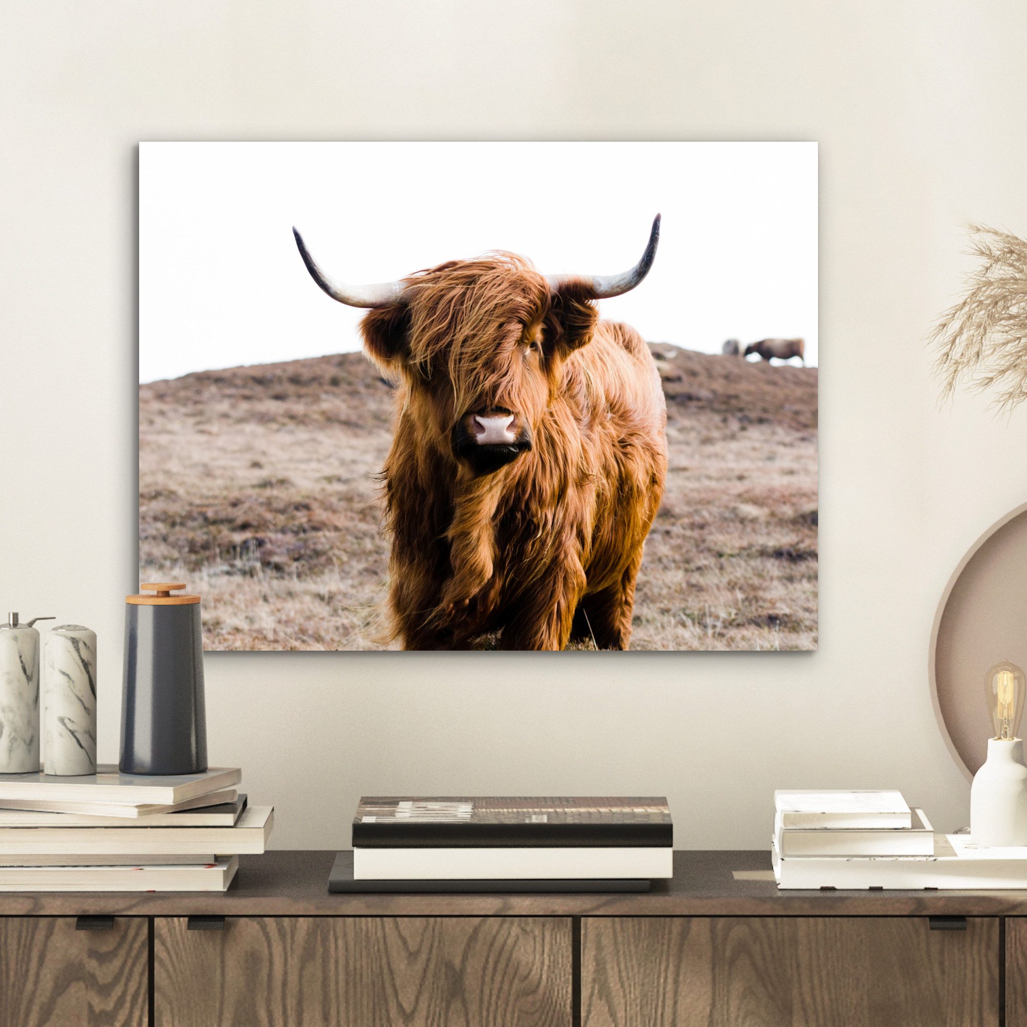MuchoWow Metallbild Schottische Highlander - Landschaft günstig online kaufen