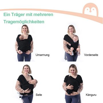 Welikera Rückentrage Babytrage, hautfreundlicher Stoff freie Hände tragbare Tragehilfe