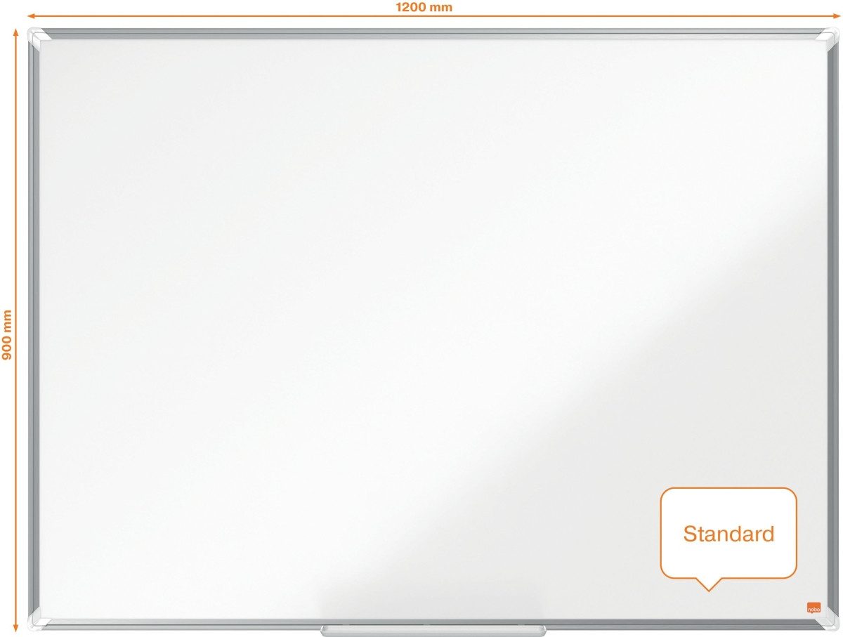 NOBO Magnettafel Whiteboard Premium Plus Stahl magnetisch 1200x900mm weiß