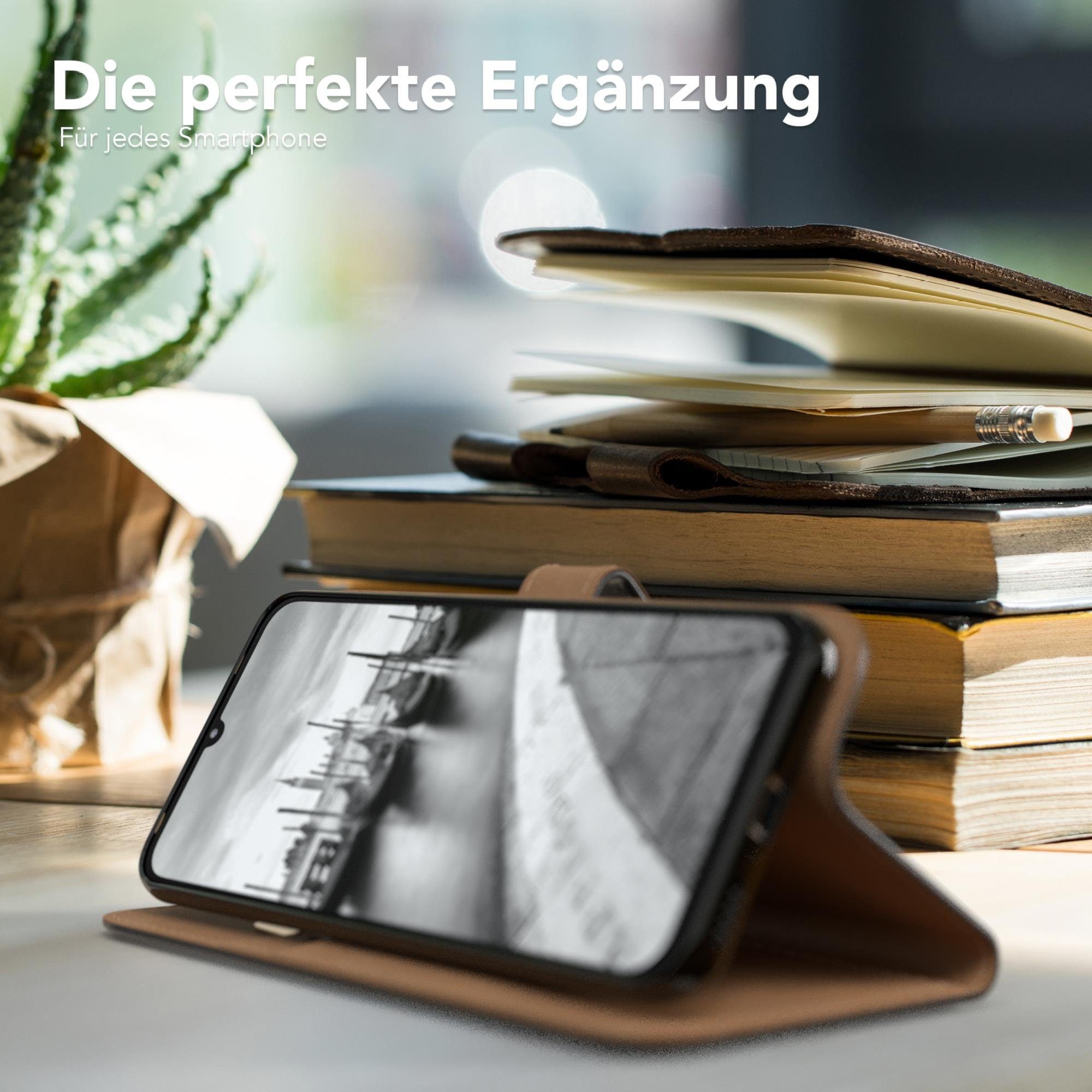 EAZY CASE Handyhülle Uni Bookstyle für Xiaomi Mi 10 Lite 5G 6,57 Zoll, Schutzhülle mit Standfunktion Kartenfach Handytasche aufklappbar Etui