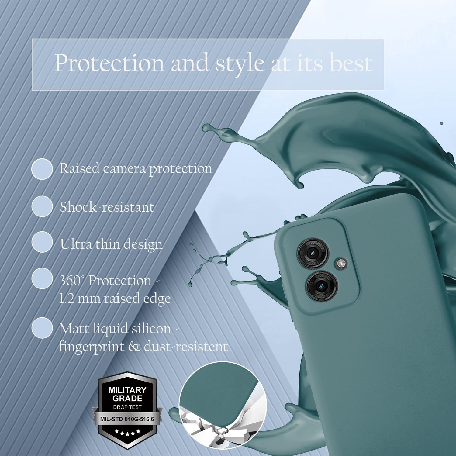 Cadorabo Handyhülle für Motorola Moto G55 Hülle Motorola Moto G55, Flexible Hülle TPU Silikon Schutzhülle Back Cover Case