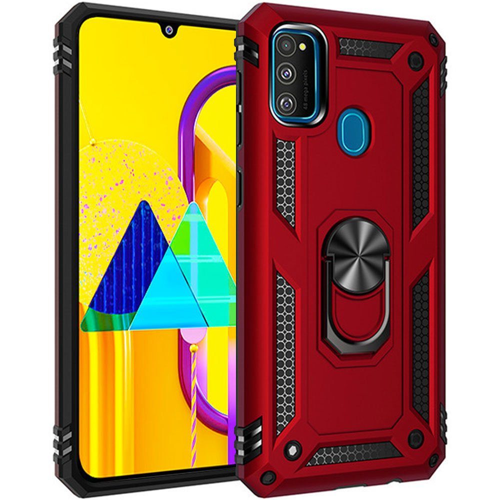FITSU Handyhülle Handyhülle für Samsung Galaxy M30s Hülle Outdoor Case 6,4 Zoll, Robuste Handyhülle stabile Schutzhülle Cover Case mit Kamera Slider