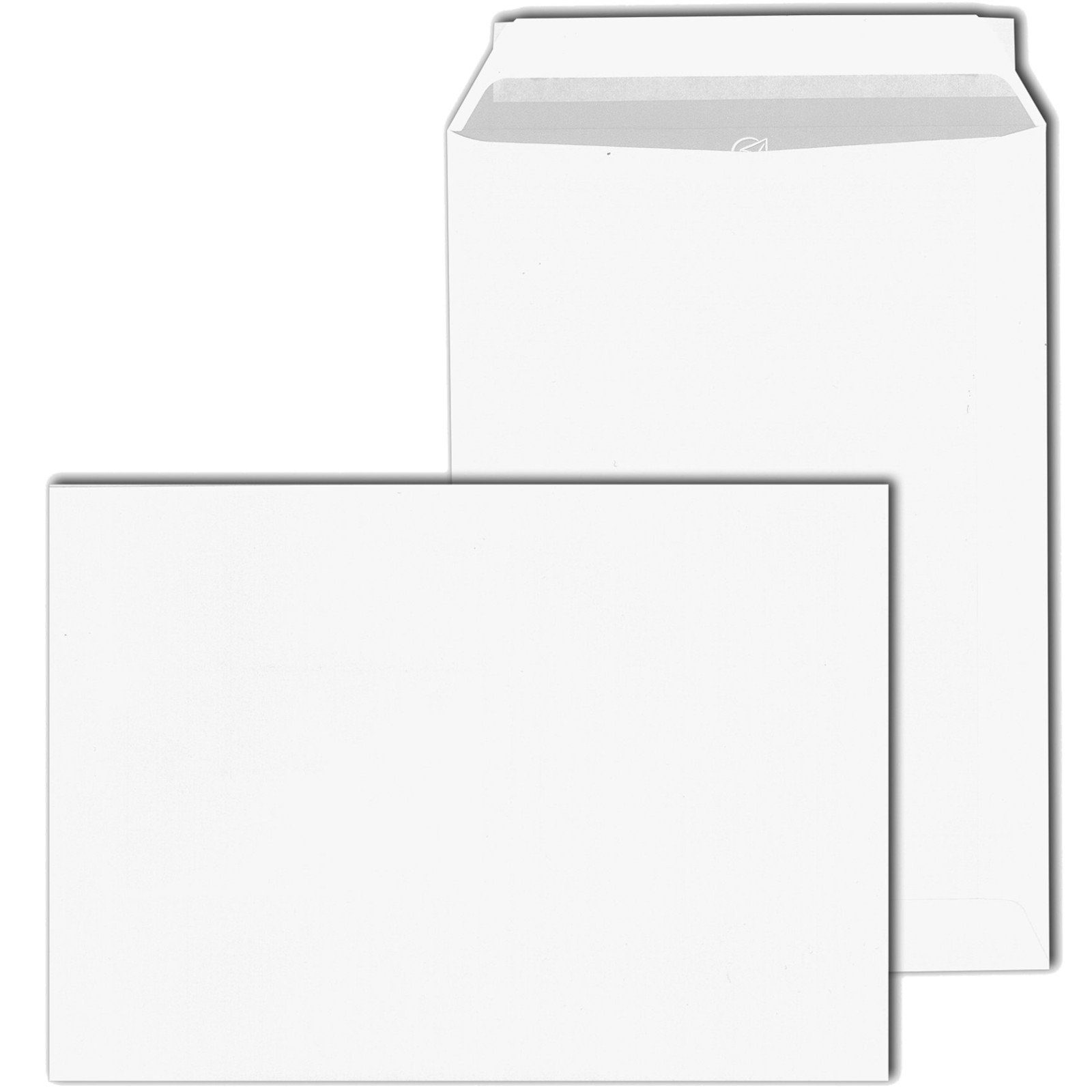 KK Verpackungen Briefumschlag, Versandtaschen Kuverts DIN C5 162 x 229 mm Selbstklebung weiß
