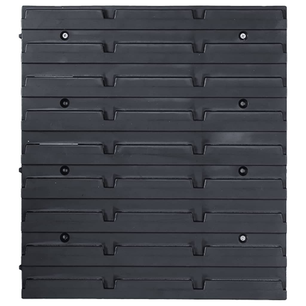vidaXL Werkzeugbox 96tlg. Behälter-Set für Wandplatten Kleinteile Schwarz Blau (1 mit St)