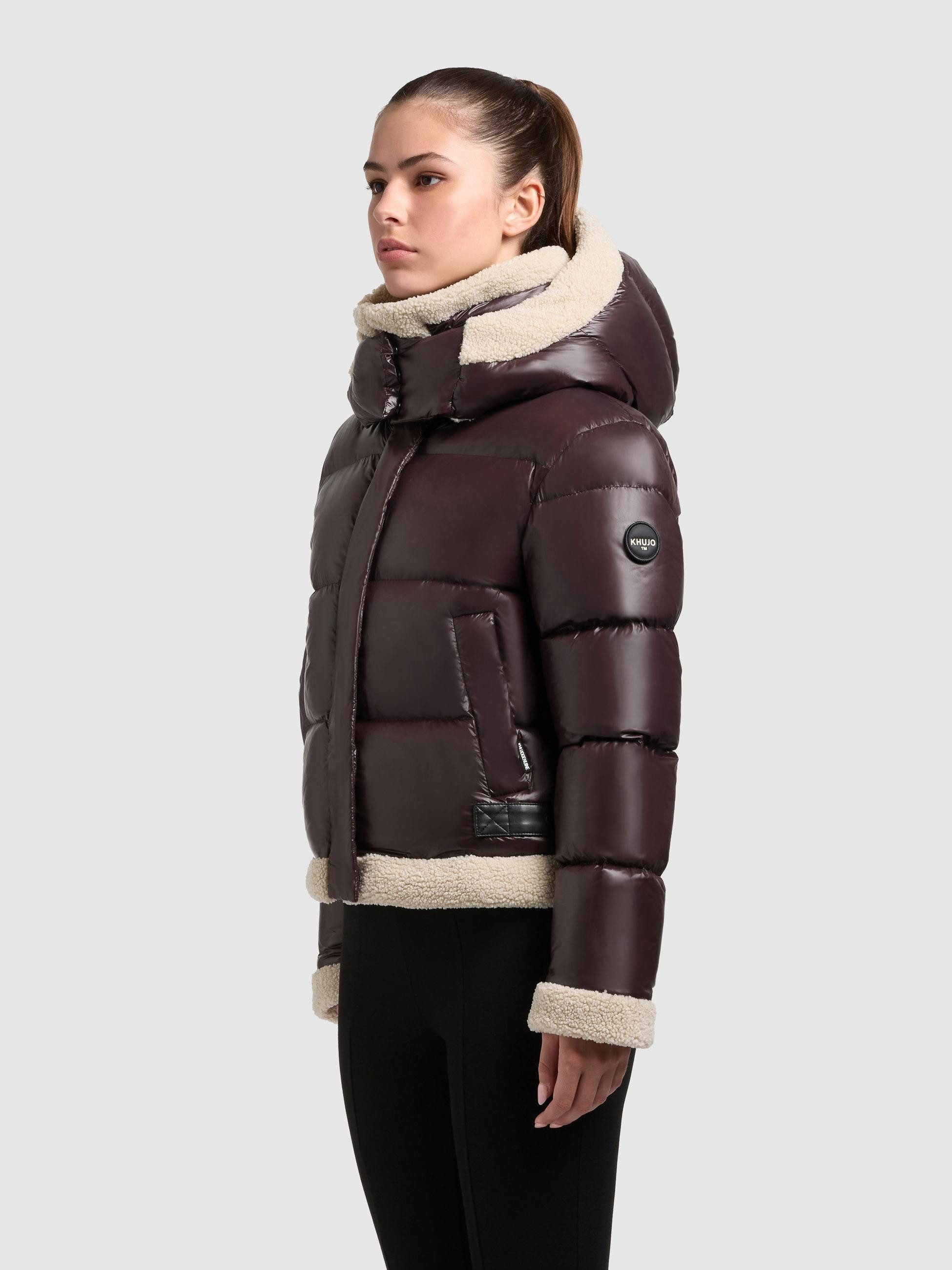 khujo Winterjacke Nessie2 Gefütterte Steppjacke mit Plüschdetails und Kapuz günstig online kaufen