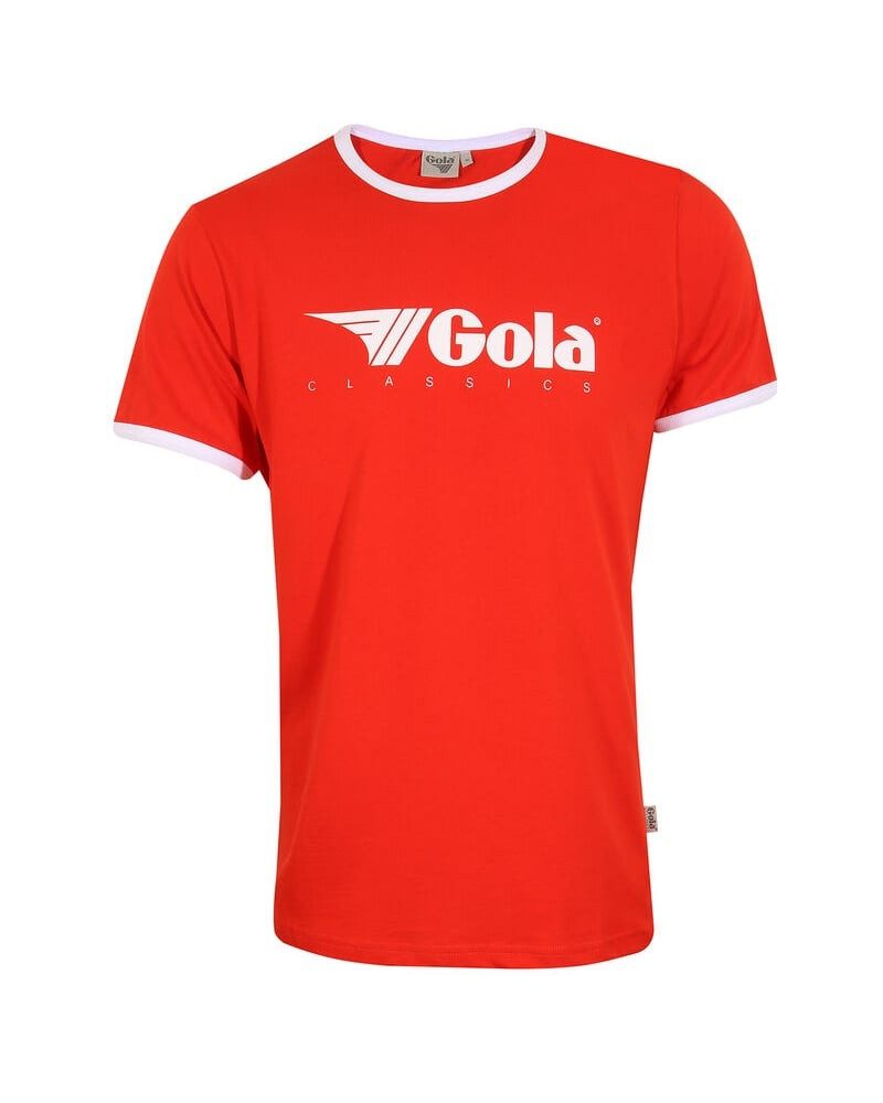 Gola T-Shirt Logo Classics Print Ringer (Baumwolle) rot Herren