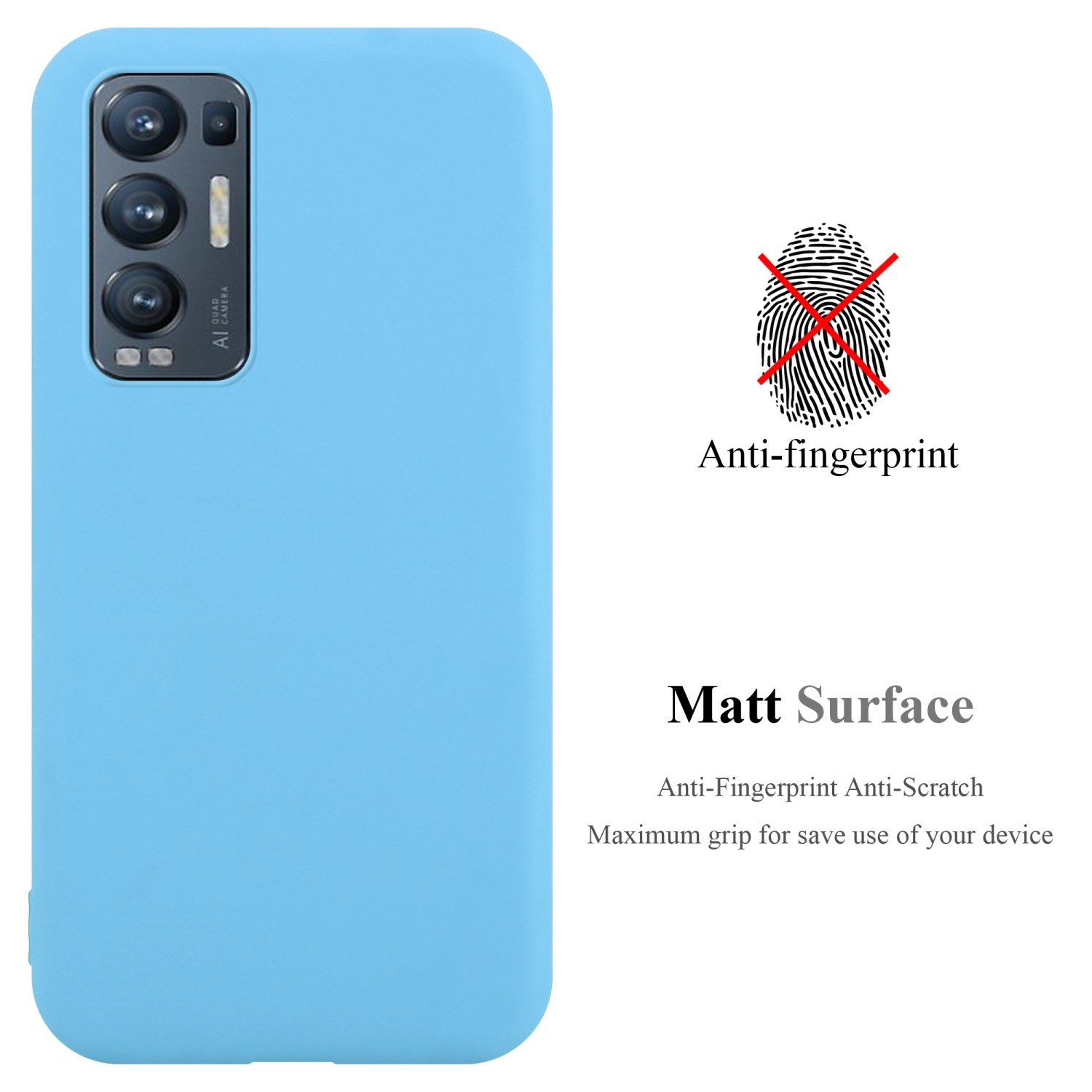 Cadorabo Handyhülle für Oppo FIND X3 NEO Hülle Oppo FIND X3 NEO, Flexible TPU Silikon Handy Schutzhülle - Hülle - ultra slim