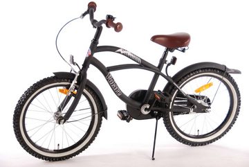 Volare Kinderfahrrad Kinderfahrrad Black Cruiser für Jungen 18 Zoll Kinderrad in Schwarz